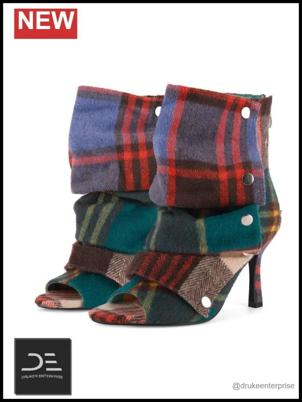 Slouchy Peep Toe Booties Stiletto Kitten Heel Ankle Boots Back Zipper
